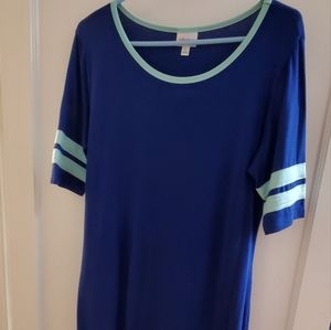 LuLaRoe Blue T-Shirt Dress